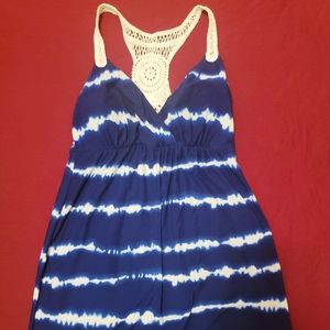 Crochet back Tye dye dress